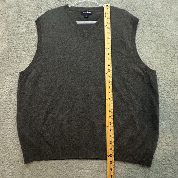 Lands End Sweater Vest Mens XL 46-48 Classic Cashmere Heritage Prep Slow Fashion - Picture 8 of 13